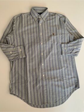 Ralph Lauren Yarmouth Shirt 100% Cotton Men's size 14 ½ -31 Blue button down